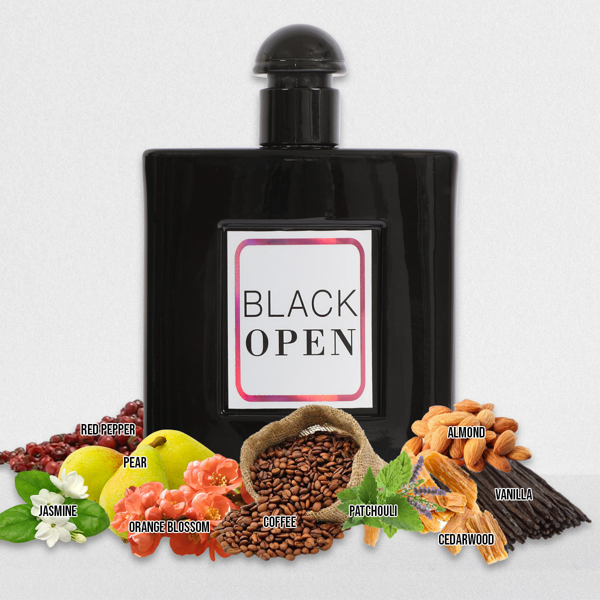 Black Open Spray Perfume Eau De Parfum For Women - 100ML/3.4 FL.OZ.