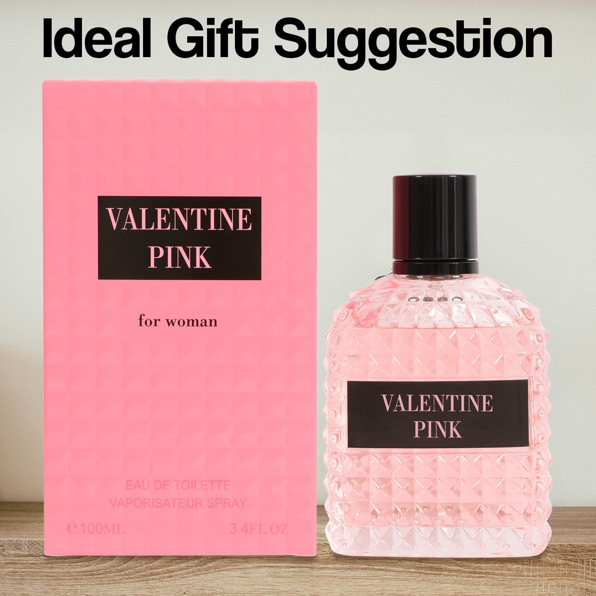 Valentine Pink Spray Cologne Eau De Toilette For Women - 100ML/3.4 FL.OZ./3PCS