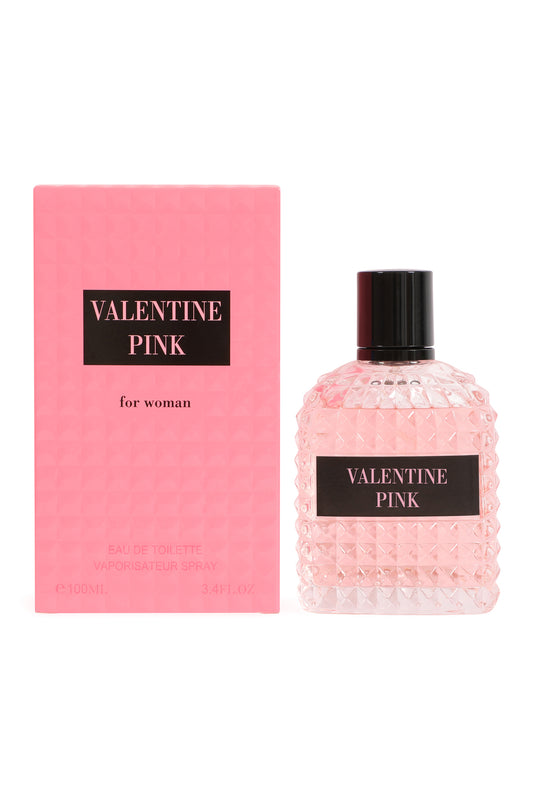 Valentine Pink Spray Cologne Eau De Toilette For Women - 100ML/3.4 FL.OZ./3PCS