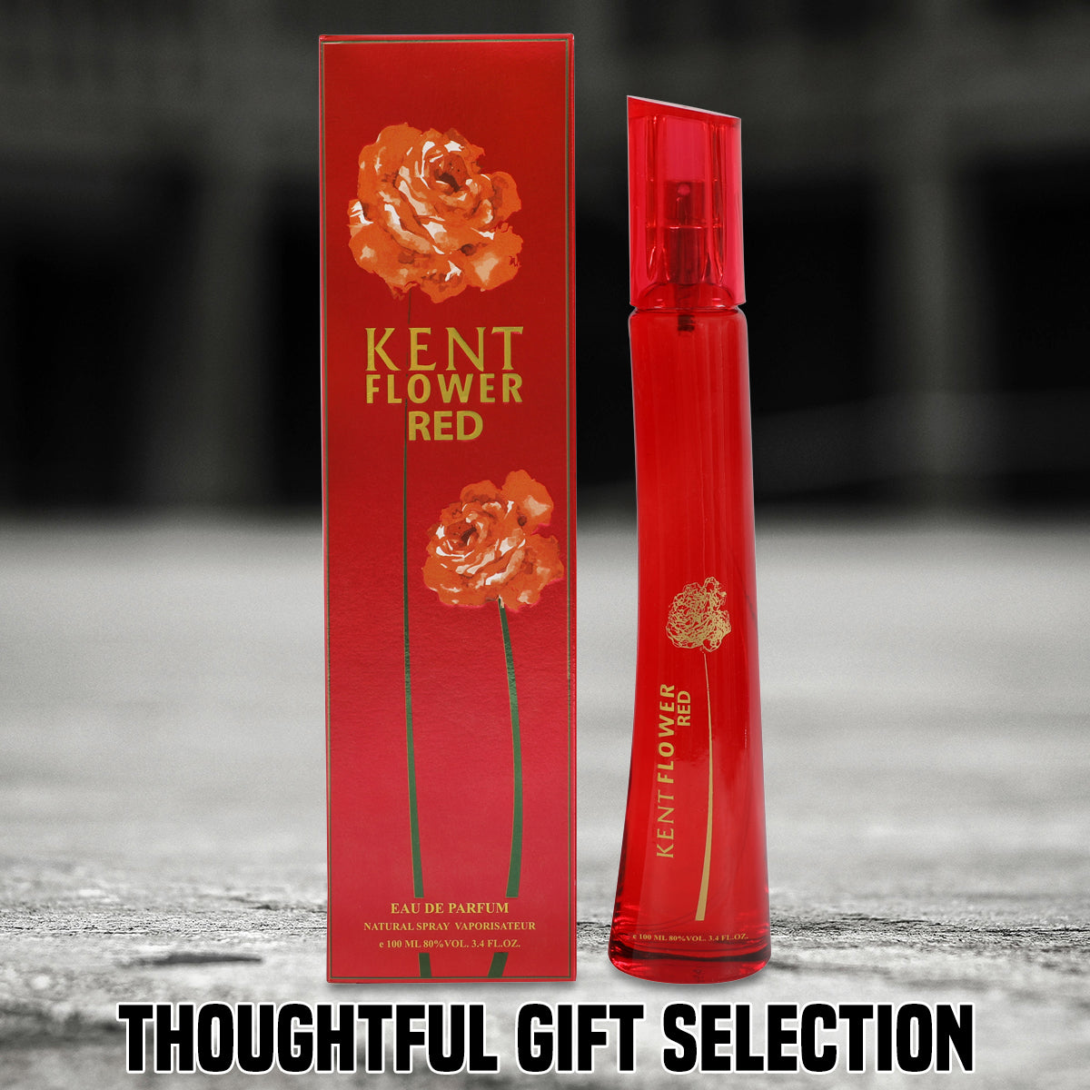 Kent Flower Red Spray Perfume Eau De Parfum For Women - 100ML/3.4 FL.OZ.