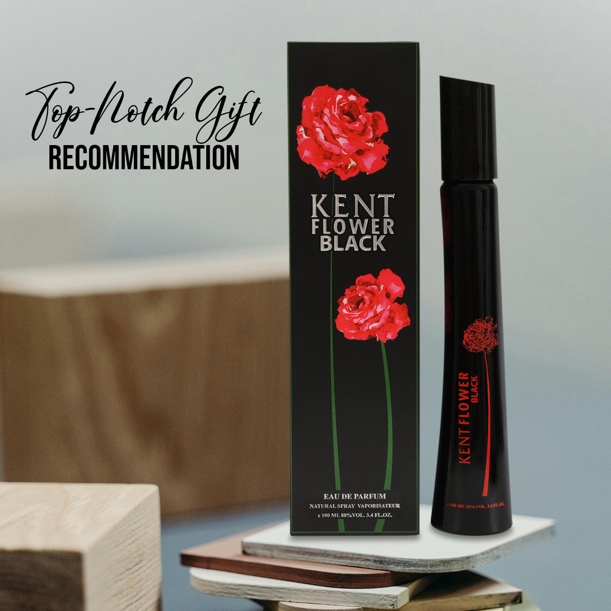 Kent Flower Black Spray Perfume Eau De Parfum For Women - 100ML/3.4 FL.OZ.