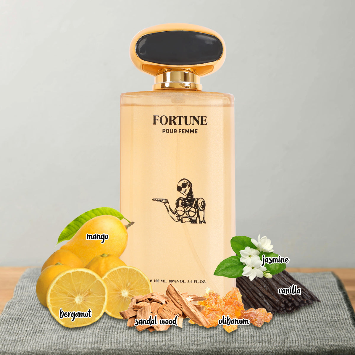Fortune Pour Femme Spray Perfume Eau De Parfum For Women - 100ML/3.4 FL.OZ.