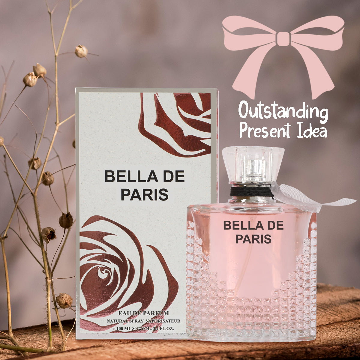 Bella De Paris Spray Perfume Eau De Parfum For Women - 100ML/3.4 FL.OZ.