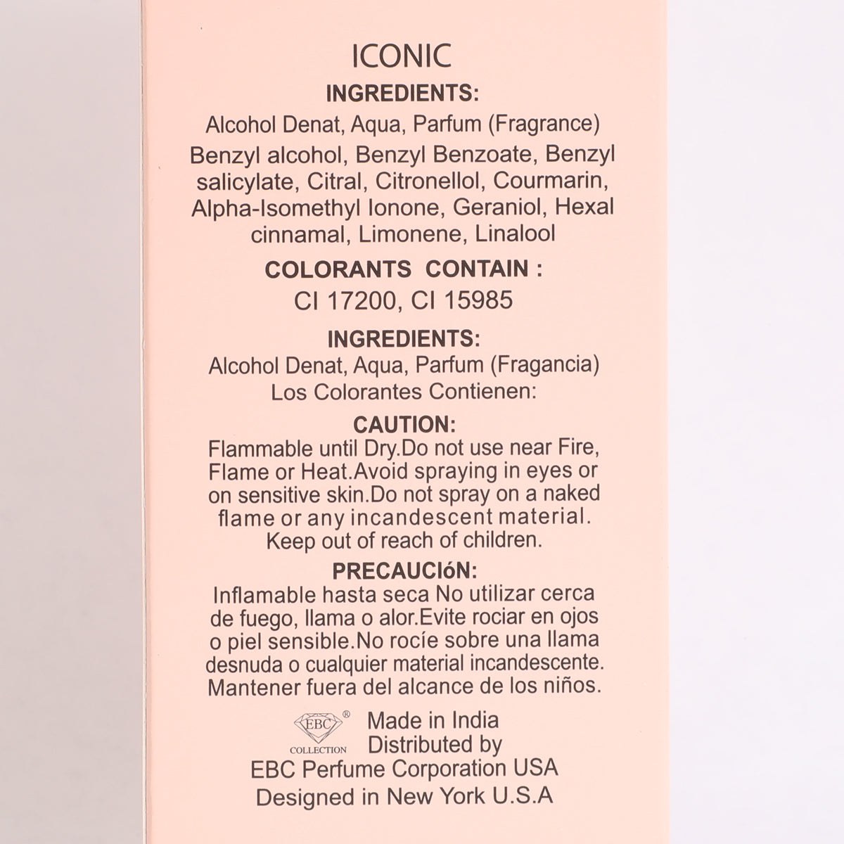 Iconic Spray Perfume Eau De Parfum For Women - 100ML/3.4 FL.OZ.