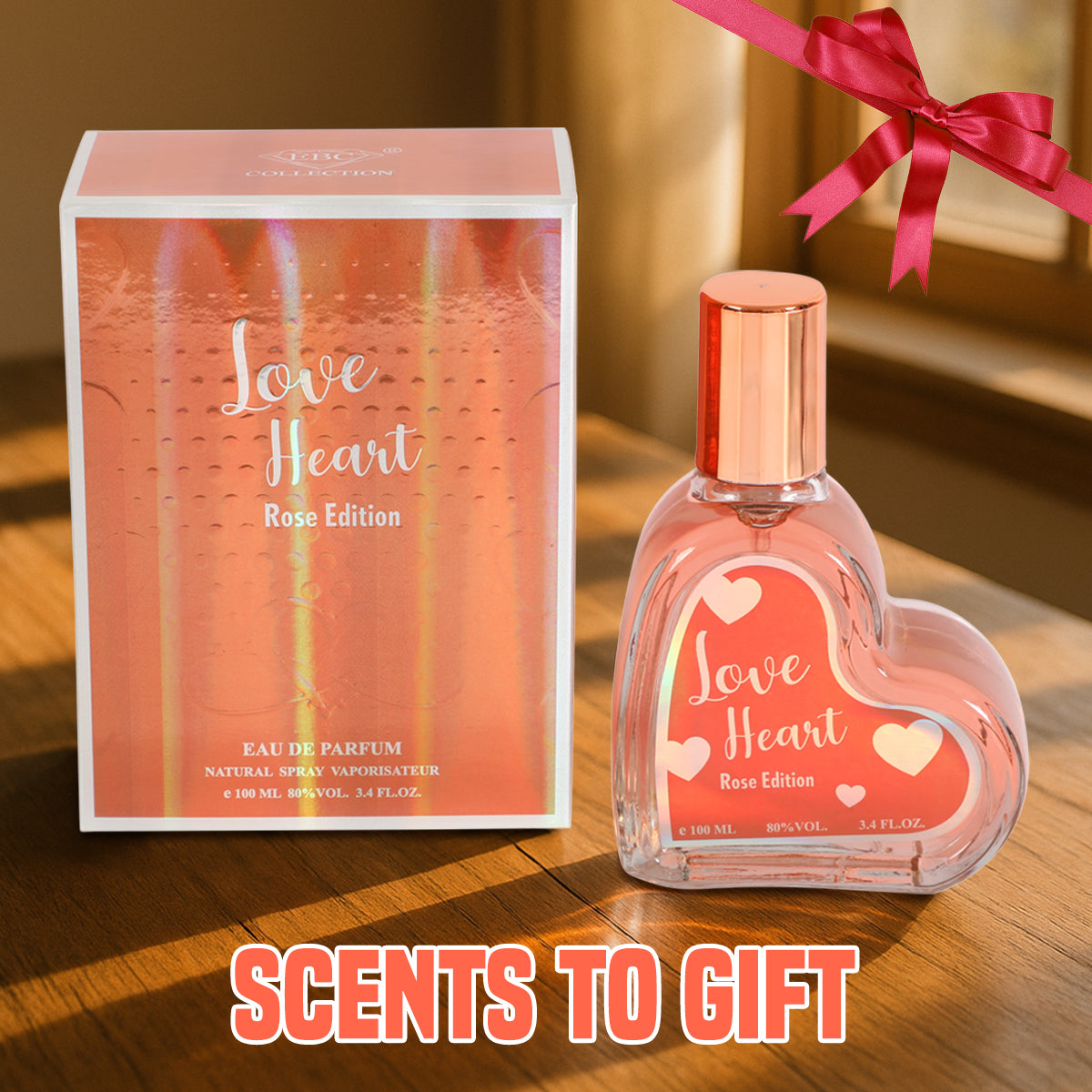 Love Heart Rose Edition Spray Perfume Eau De Parfum For Women - 100ML/3.4 FL.OZ.