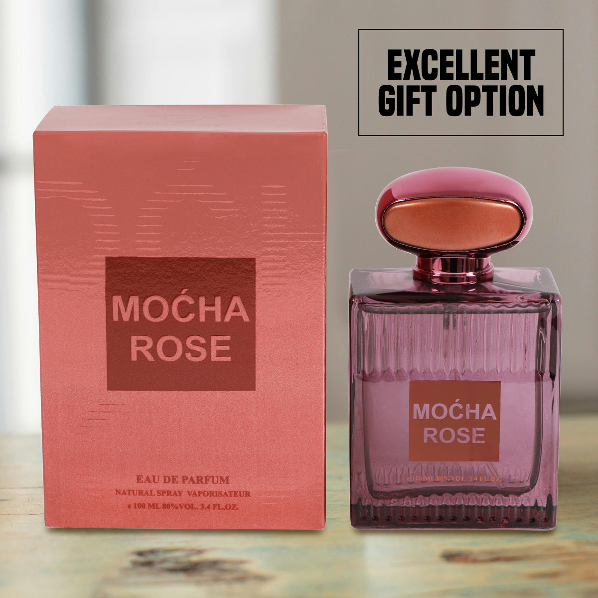 Mocha Rose Spray Perfume Eau De Parfum For Women - 100ML/3.4 FL.OZ.