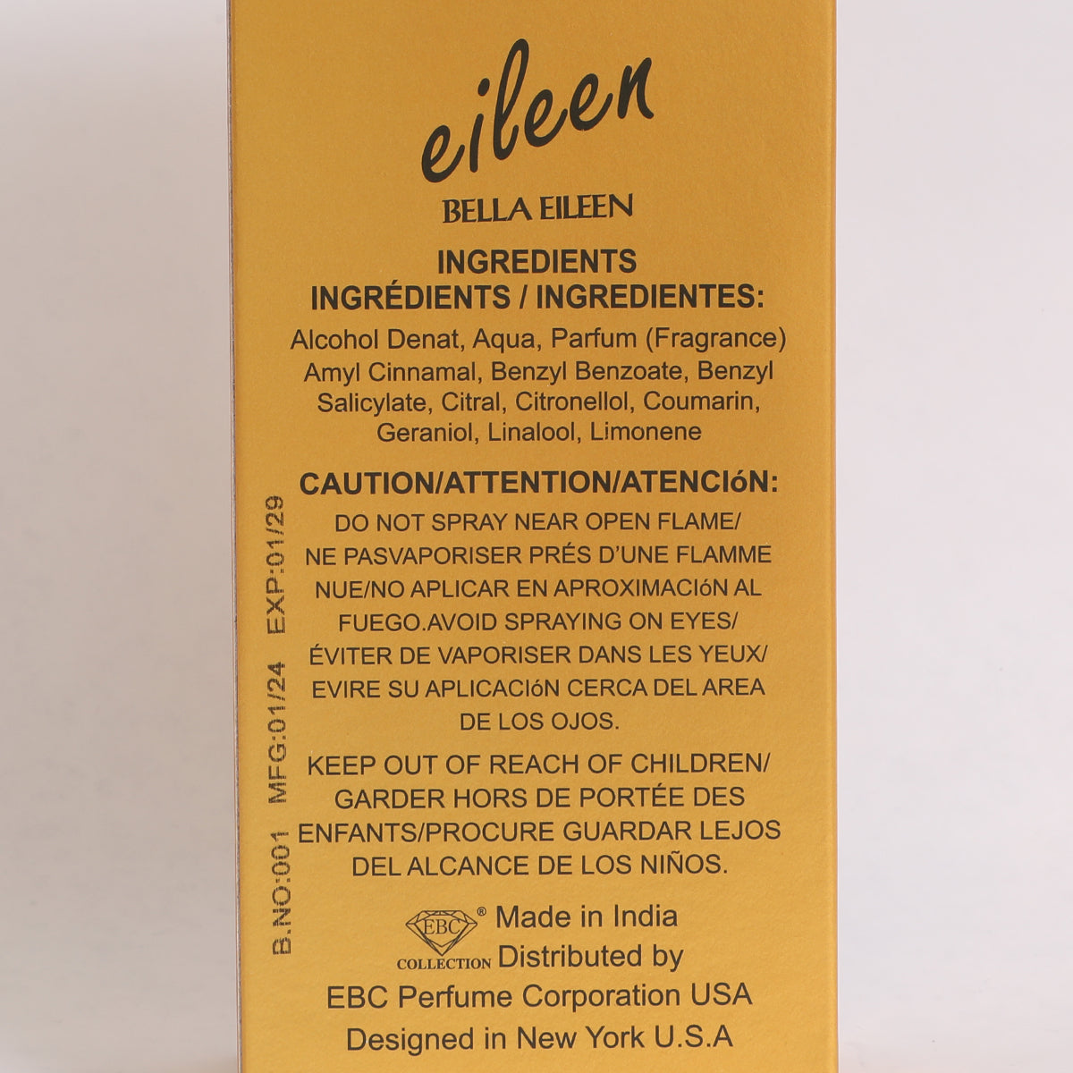 Bella Eileen Spray Perfume Eau De Parfum For Women - 100ML/3.4 FL. OZ