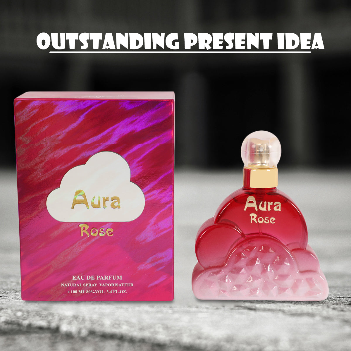 Aura Rose Spray Perfume Eau De Parfum For Women - 100ML/3.4 FL.OZ.