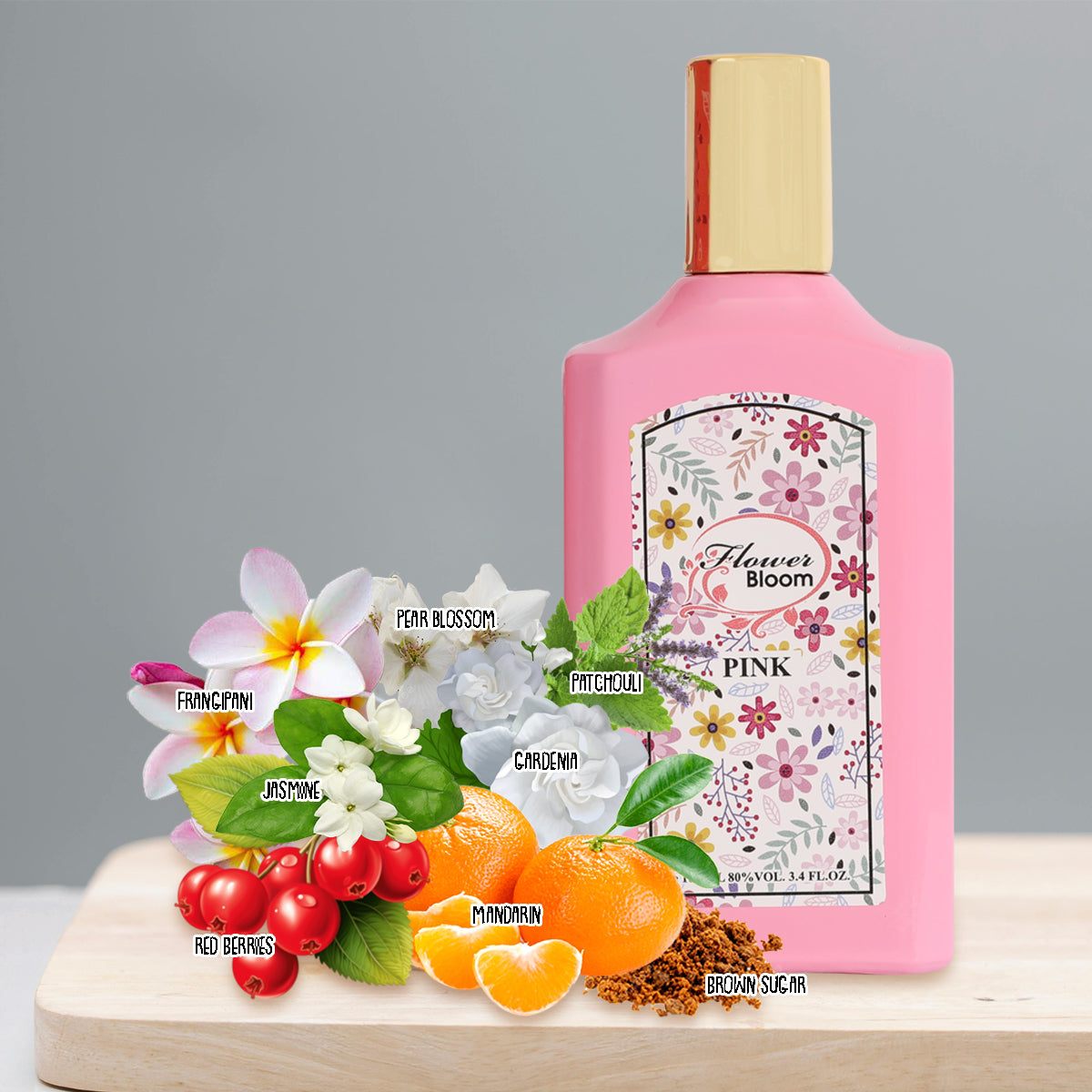 Flower Bloom Pink Spray Perfume Eau De Parfum For Women - 100ML/3.4 FL.OZ.