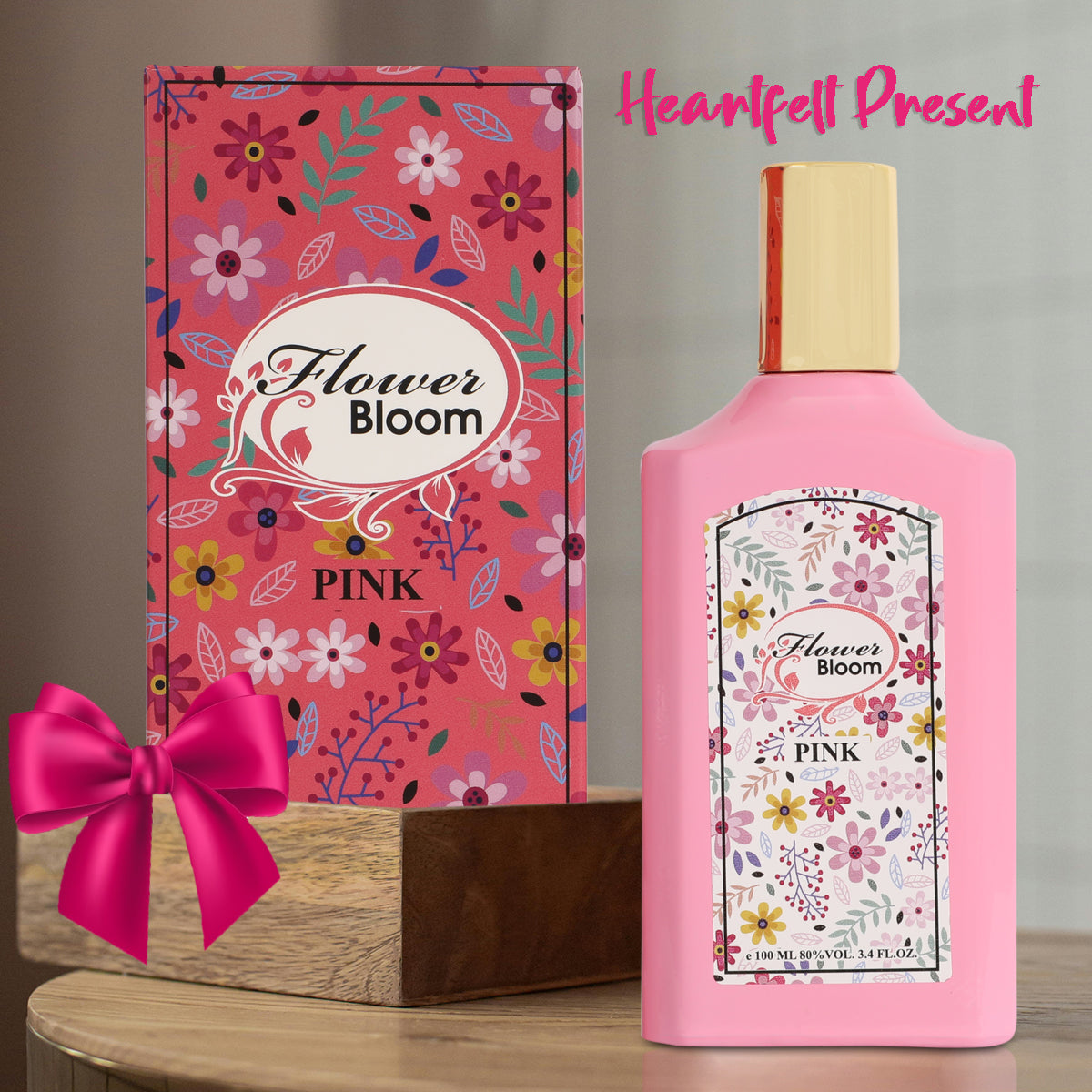 Flower Bloom Pink Spray Perfume Eau De Parfum For Women - 100ML/3.4 FL.OZ.