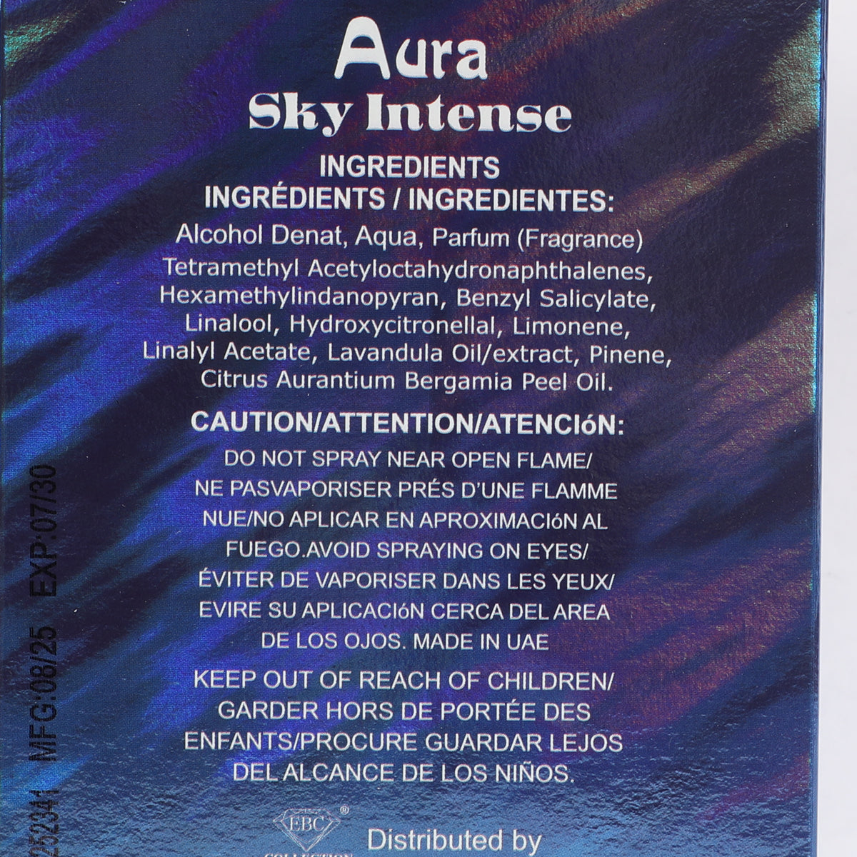 Aura Sky Intense Spray Perfume Eau De Parfum For Women - 100ML/3.4FL.OZ.