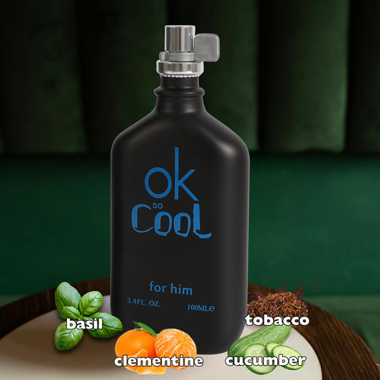 Ok So Cool Black Spray Cologne Eau De Toilette For Him - 100ML/3.4 FL.OZ.