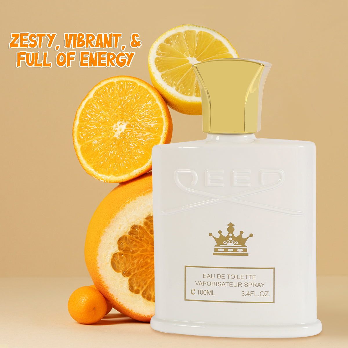 King-D White Spray Cologne Eau De Toilette For Men - 100ML/3.4 FL.OZ.
