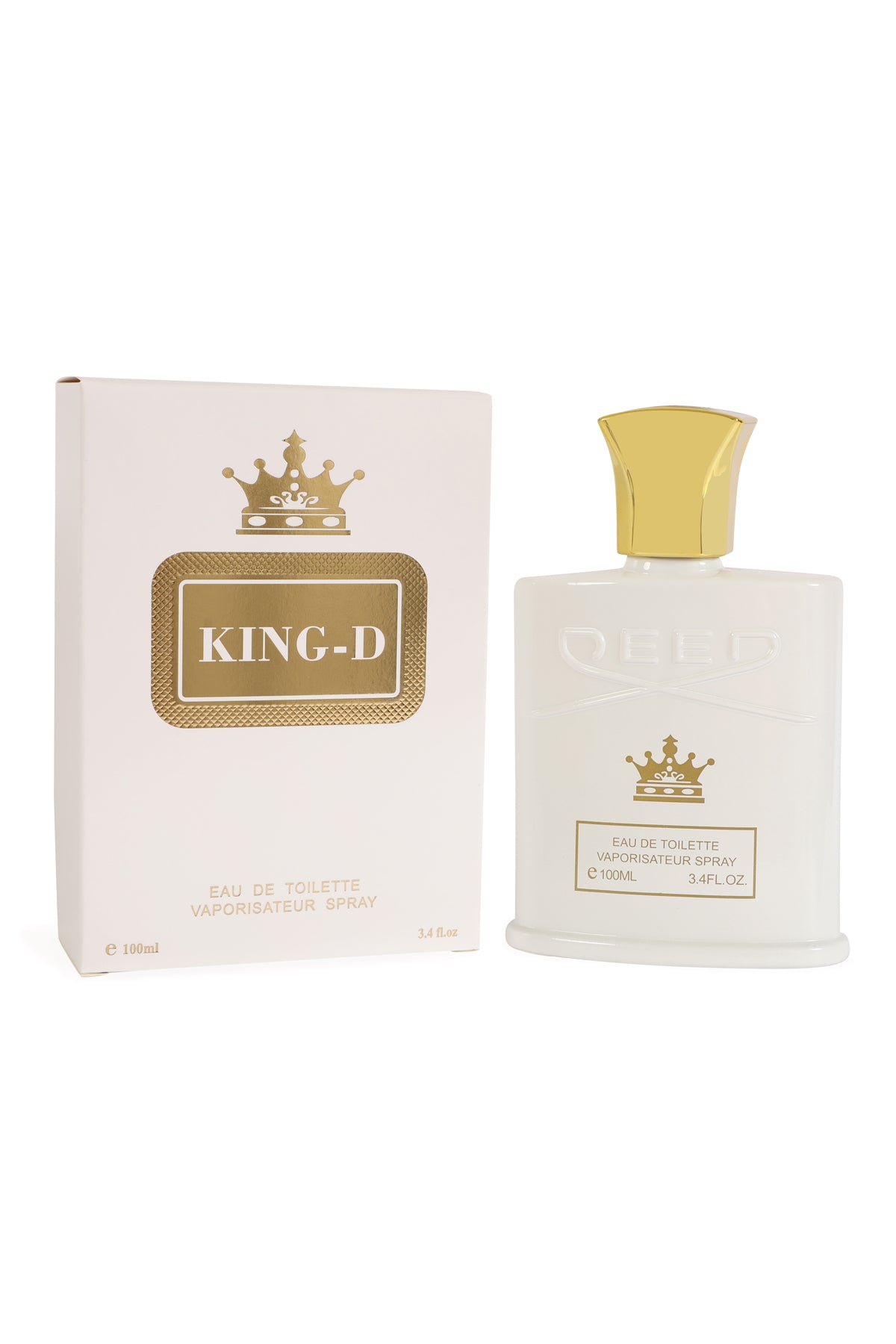 King-D White Spray Cologne Eau De Toilette For Men - 100ML/3.4 FL.OZ.