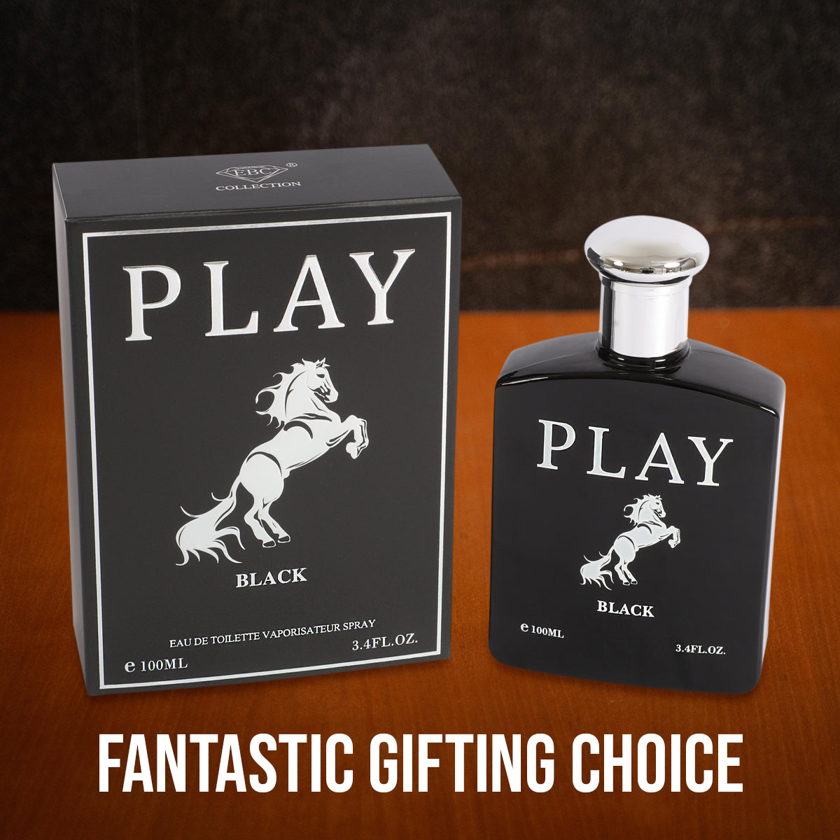 Play Black Spray Cologne Eau De Toilette For Men - 100ML/3.4 FL.OZ.
