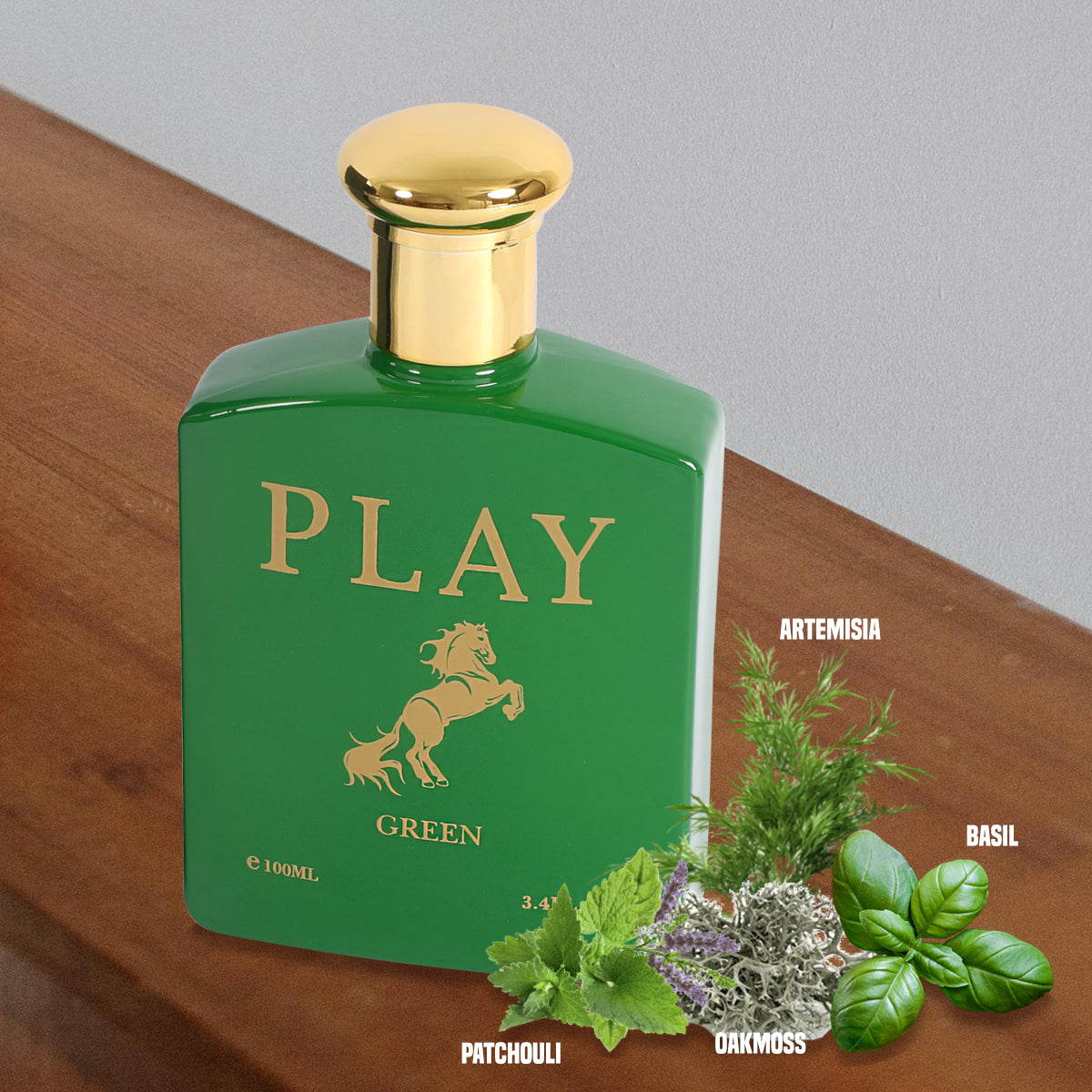 Play Green Spray Cologne Eau De Toilette For Men - 100ML/3.4 FL.OZ.