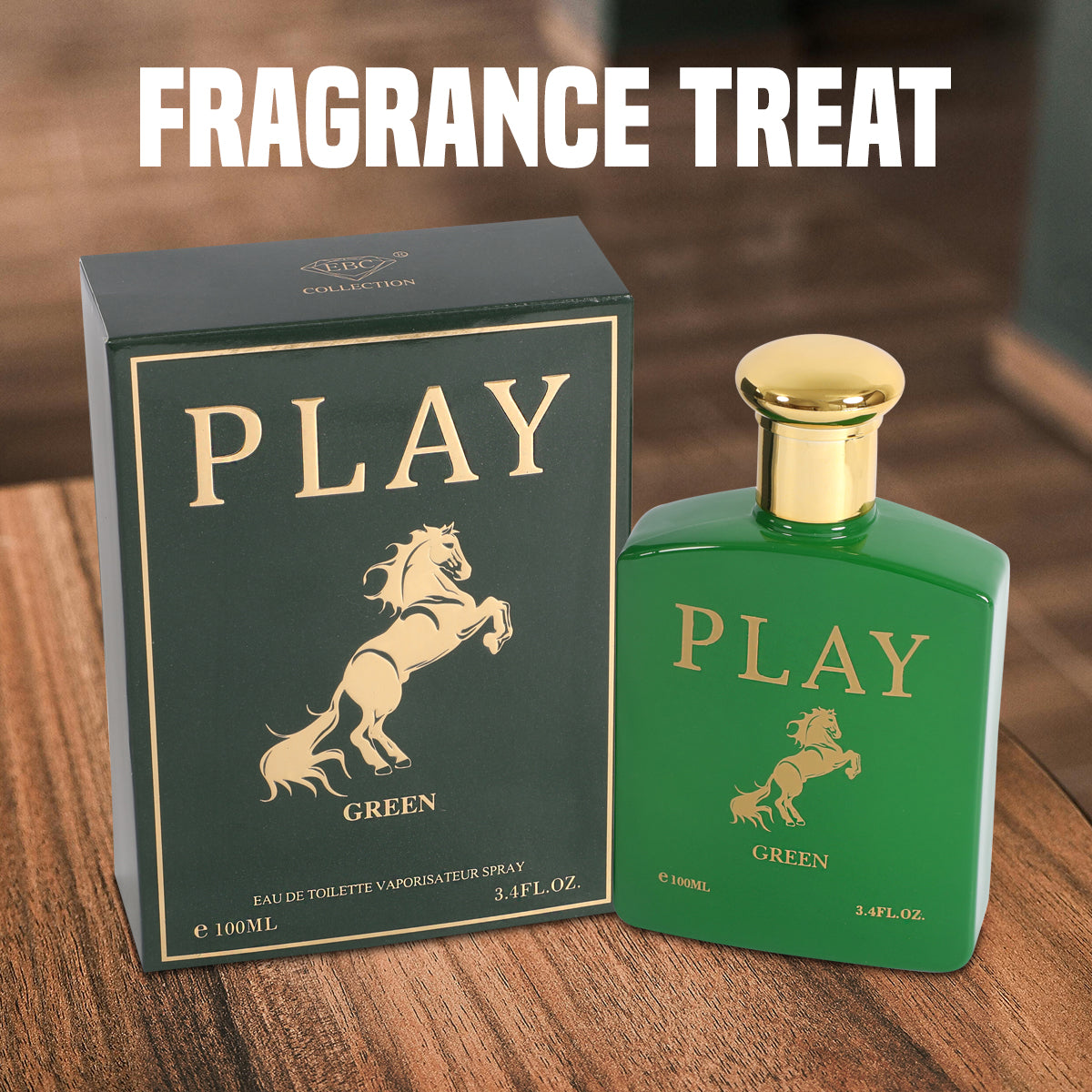 Play Green Spray Cologne Eau De Toilette For Men - 100ML/3.4 FL.OZ.