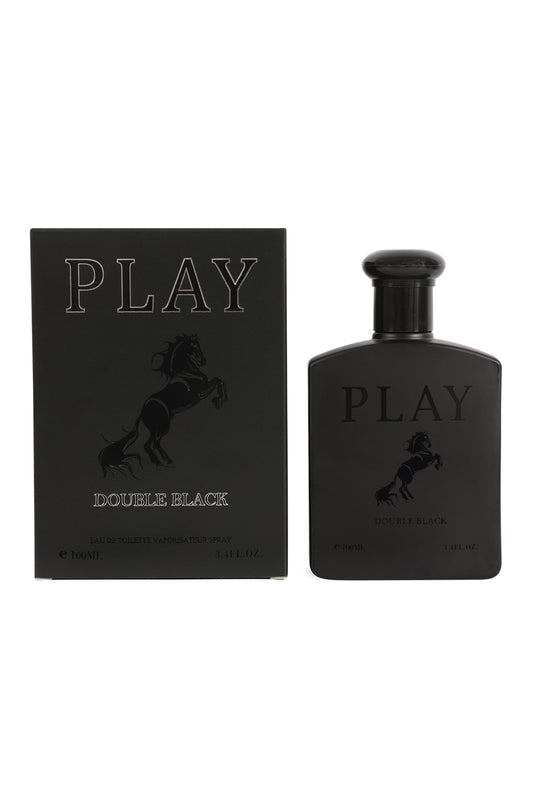 Play Double Black Spray Cologne Eau De Toilette For Men - 100ML/3.4 FL.OZ.