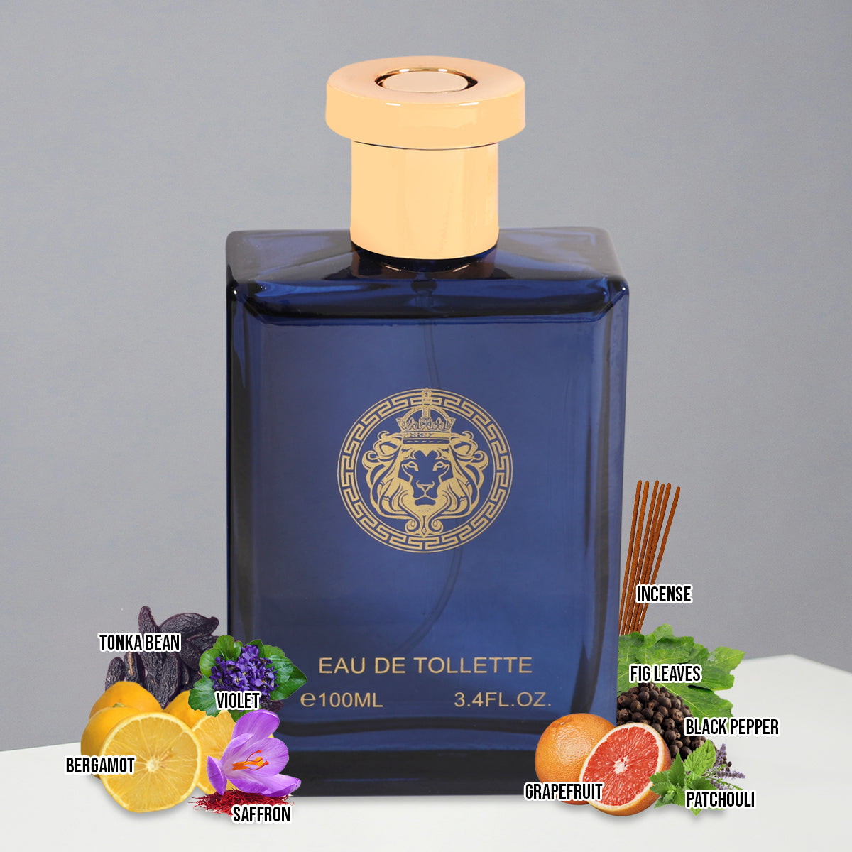 Lion Victor Blue Spray Perfume Eau De Toilette For Men - 100ML/3.4 FL.OZ.