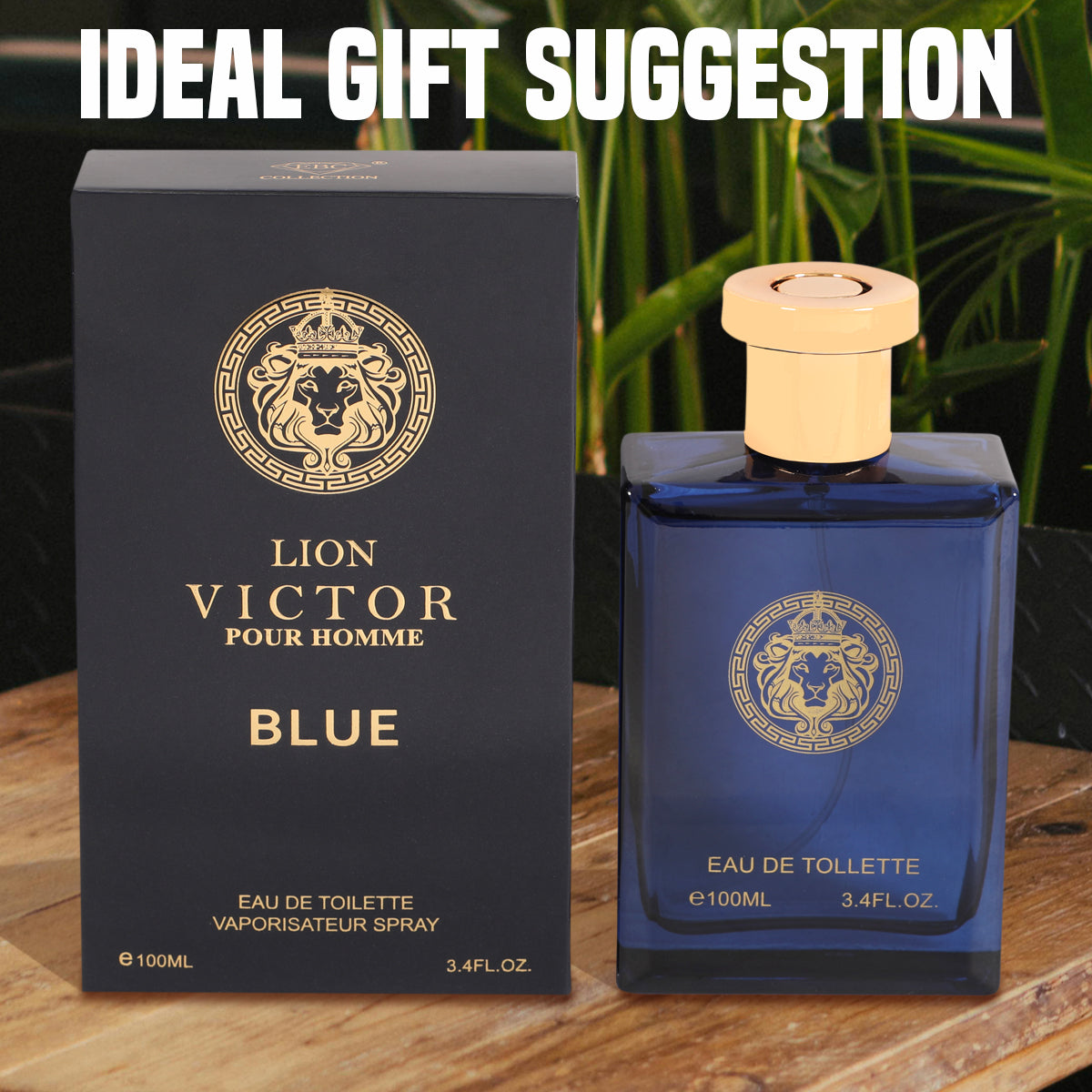 Lion Victor Blue Spray Perfume Eau De Toilette For Men - 100ML/3.4 FL.OZ.