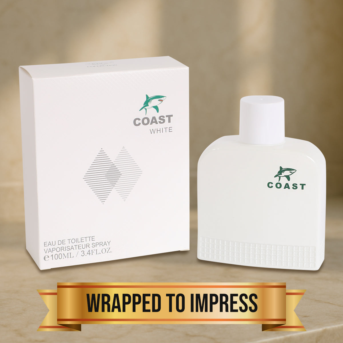 Coast White Spray Cologne Eau De Toilette For Men - 100ML/3.4 FL.OZ.