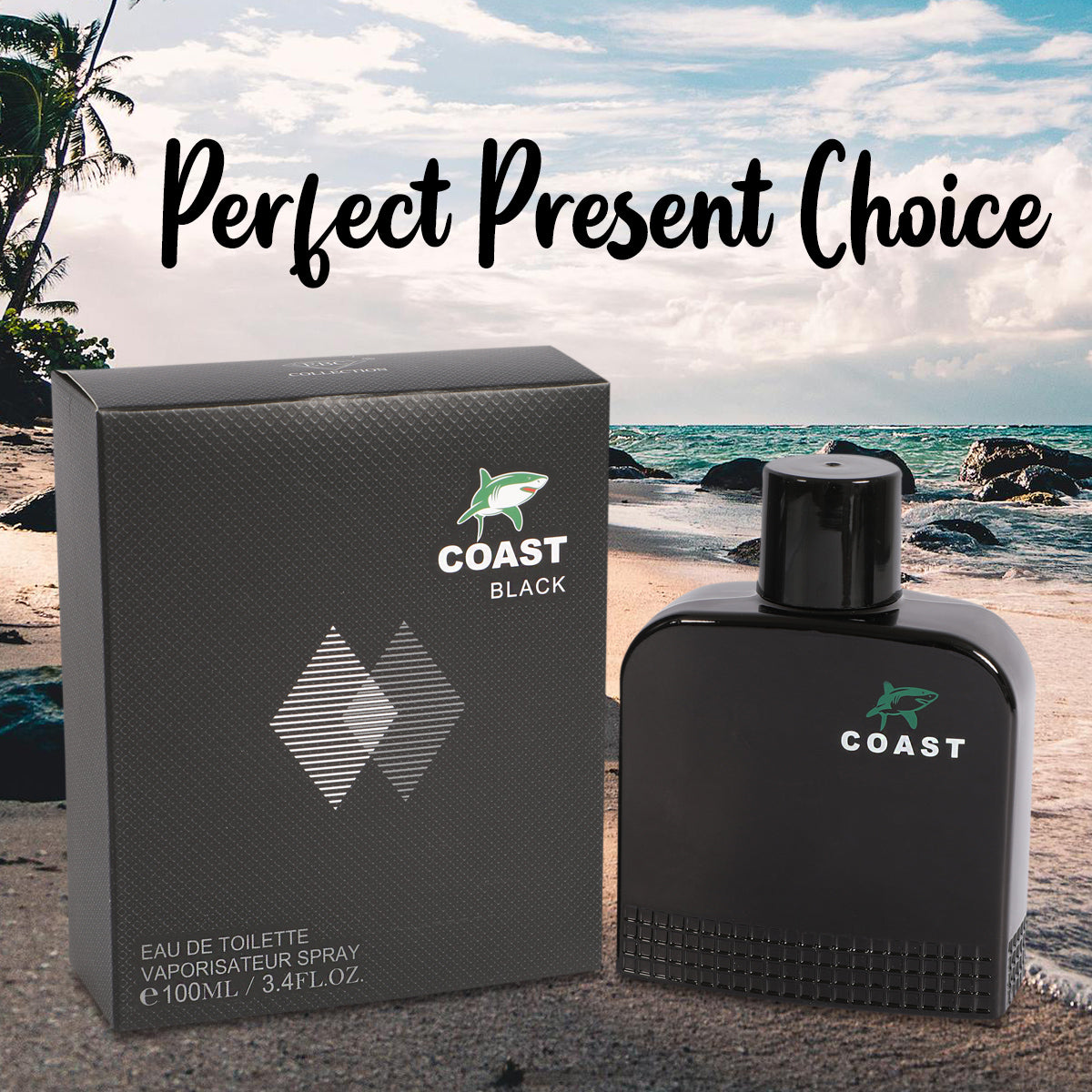Coast Black Spray Cologne Eau De Toilette For Men - 100ML/3.4 FL.OZ.