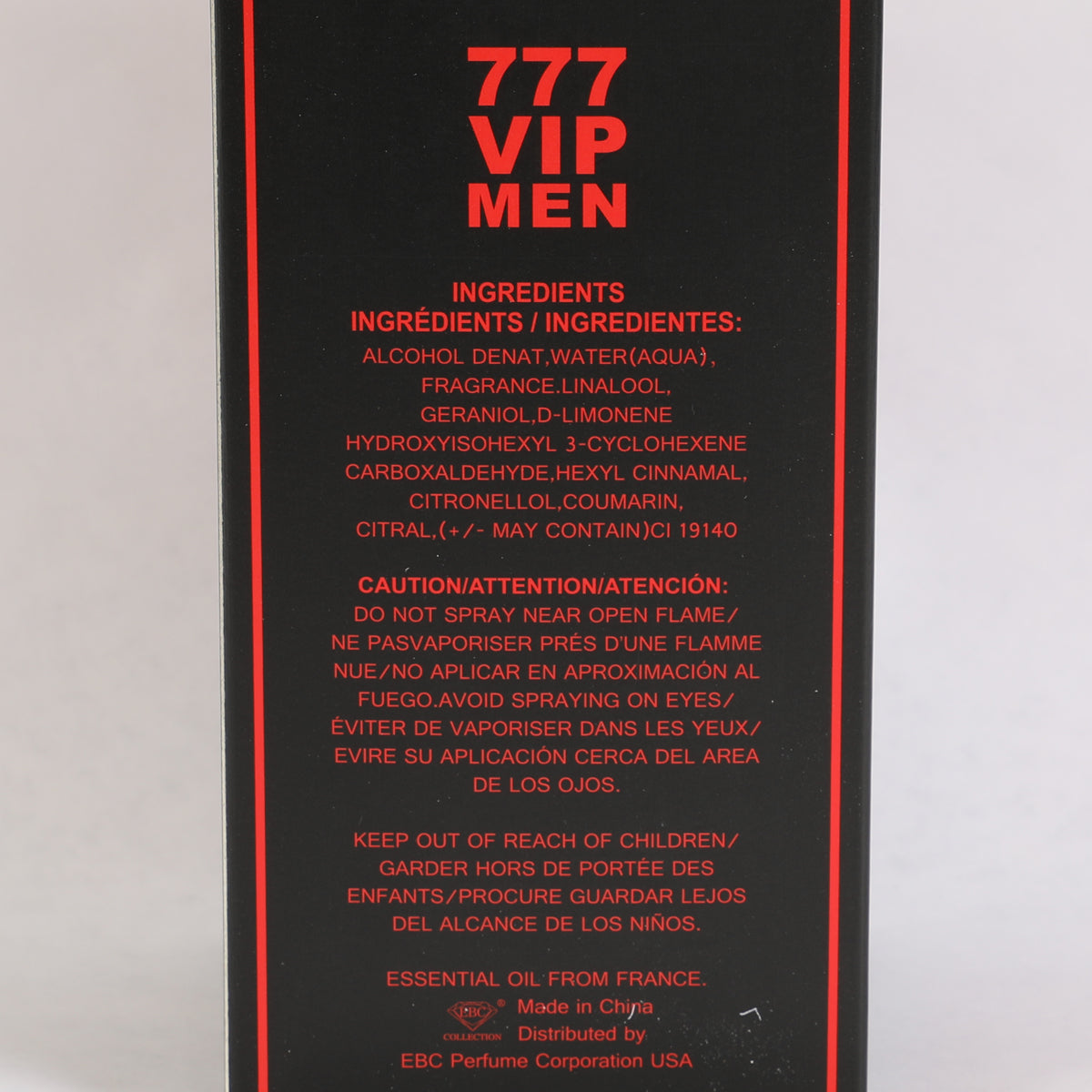 777 VIP Limited Spray Cologne Eau De Toilette For Men - 100ML/3.4 FL.OZ.