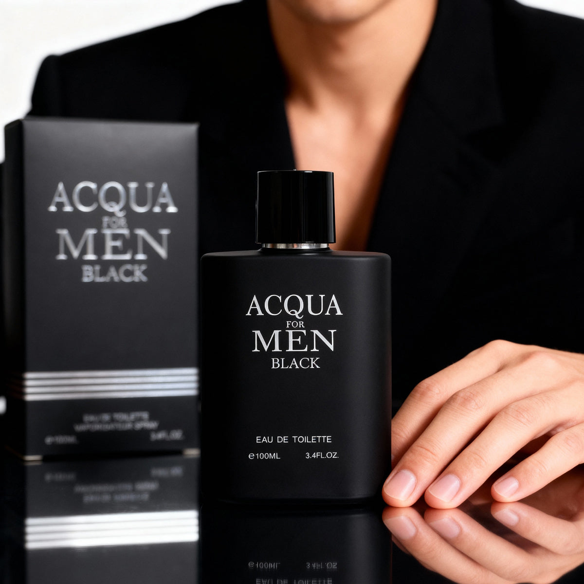 ACQUA For Men Black Spray Cologne Eau De Toilette For Men - 100ML/3.4 FL.OZ.