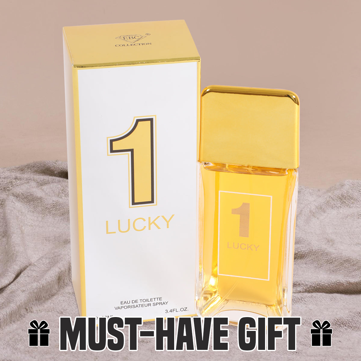 Lucky 1 Spray Cologne Eau De Toilette For Men - 100ML/3.4 FL.OZ.