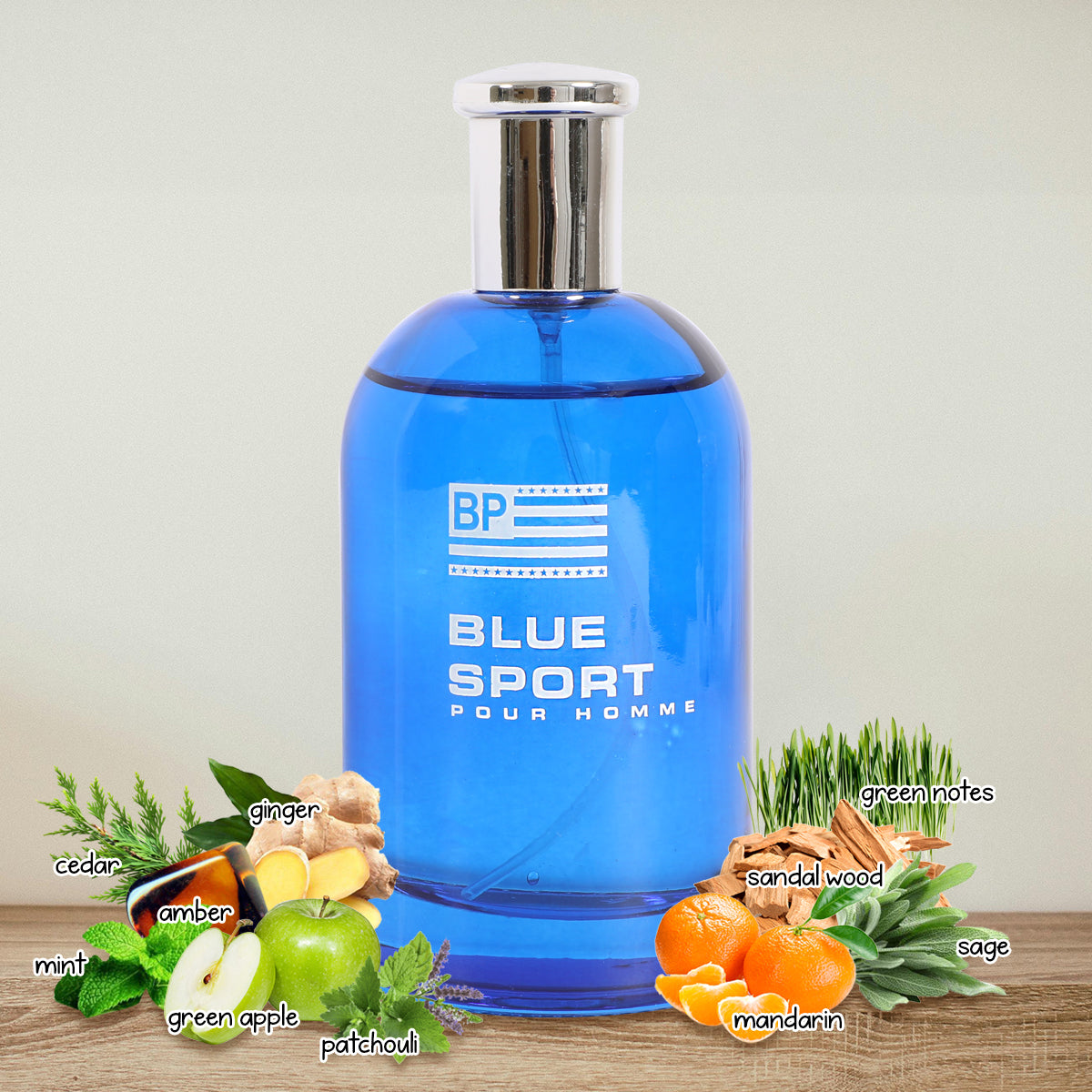 Blue Sport Spray Cologne Eau De Toilette For Men - 100ML/3.4 FL.OZ./3PCS