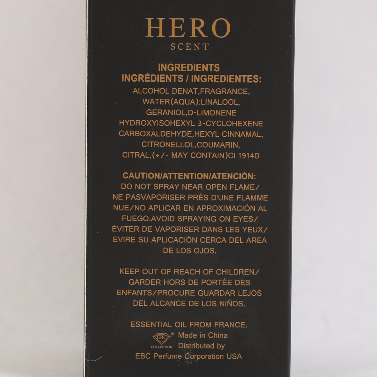 Hero Scent Spray Perfume Eau De Toilette For Men - 100ML/3.8 FL.OZ.