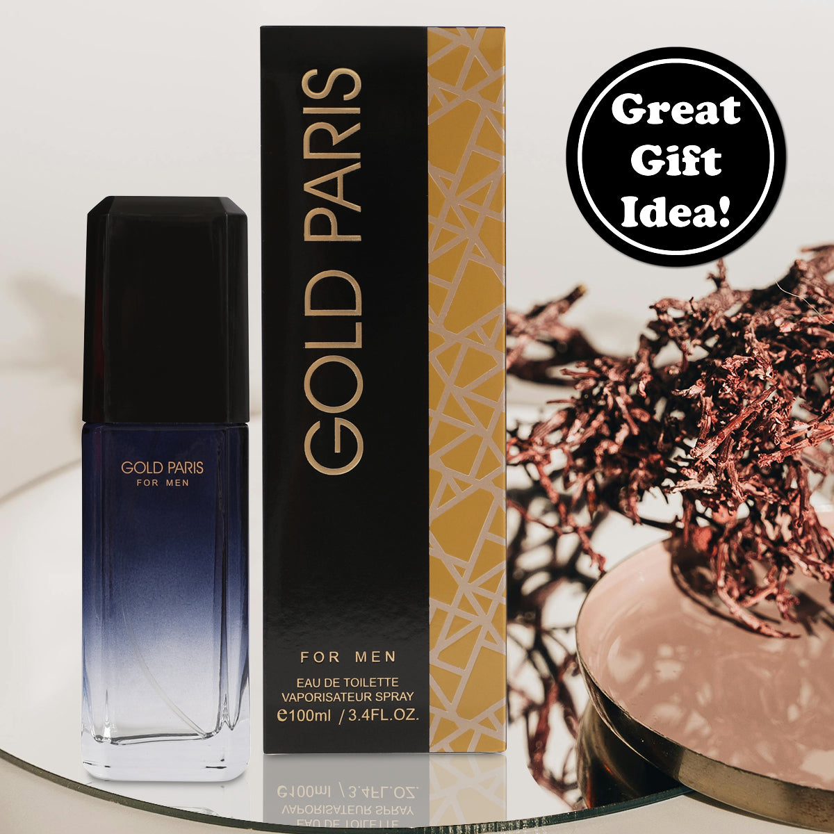 Gold Paris Spray Cologne Eau De Toilette For Men - 100ML/3.4 FL.OZ.