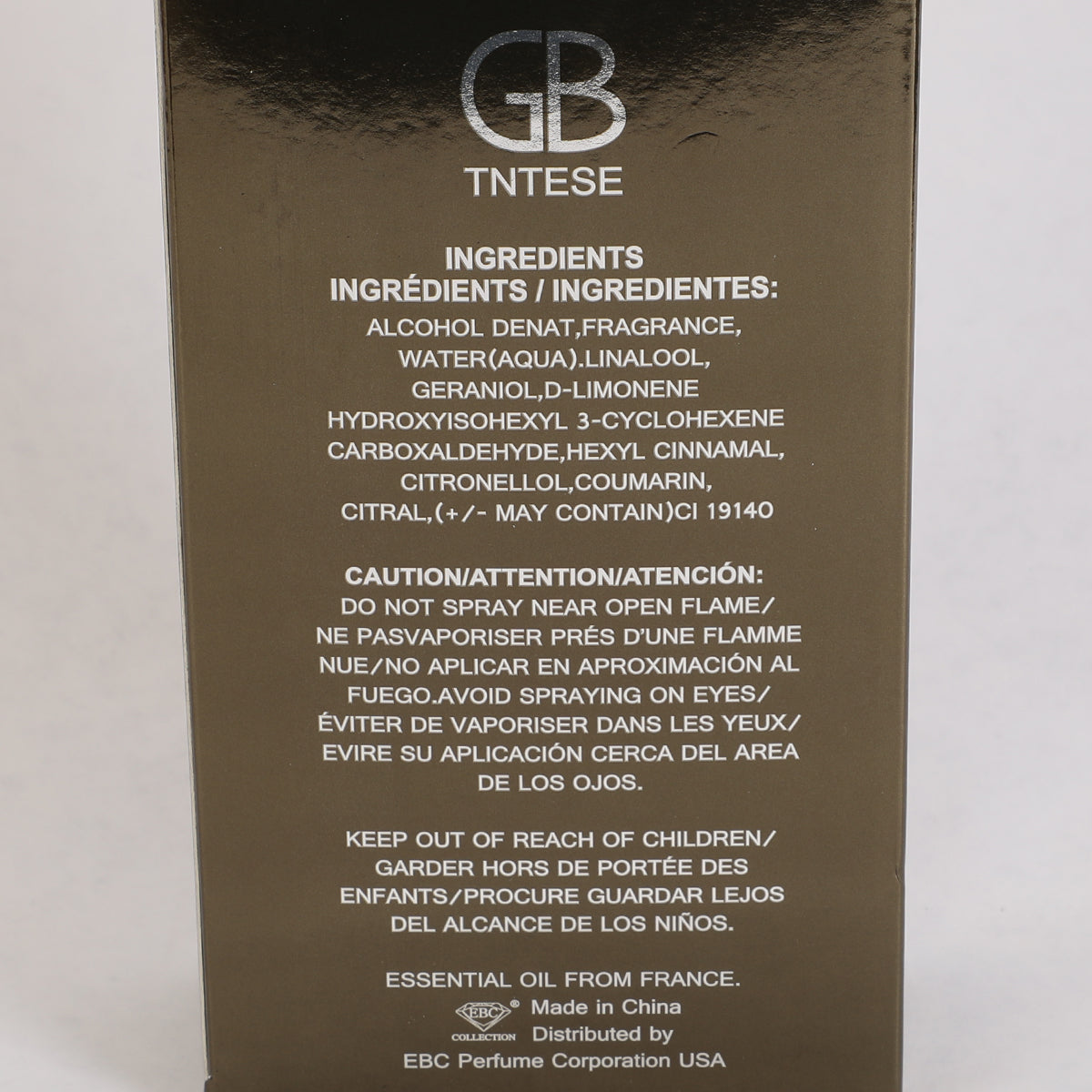 GB TNTESE Spray Cologne Eau De Toilette For Men - 100ML/3.4 FL.OZ.