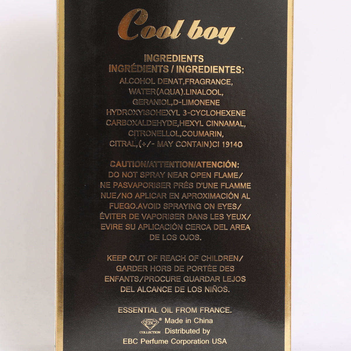 Cool Boy Spray Cologne Eau De Toilette For Men - 100ML/3.4 FL.OZ
