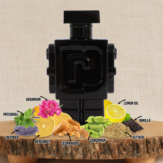 Robot Black Spray Cologne Eau De Toilette For Men - 100ML/3.4 FL.OZ.