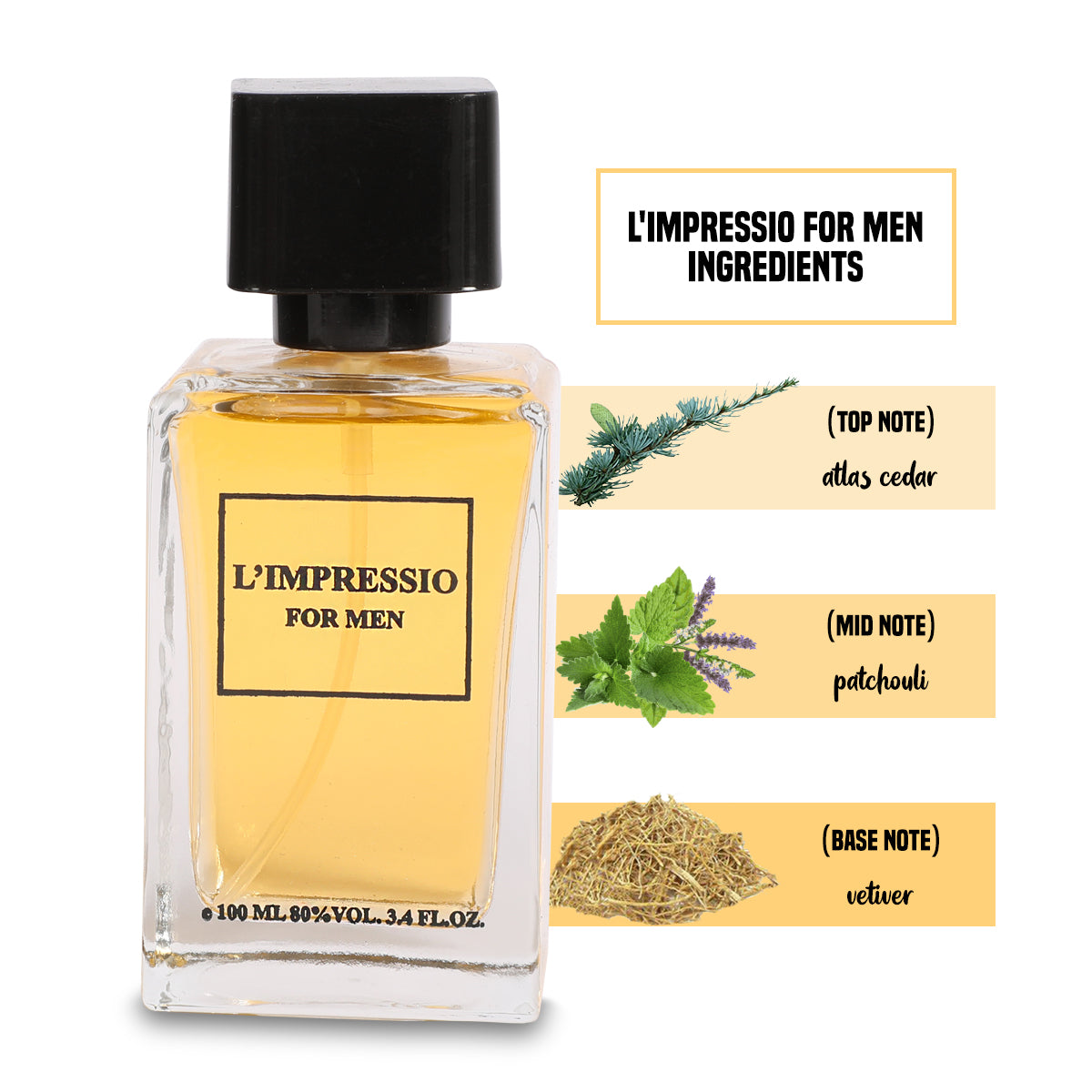 L'impressio Spray Cologne Eau De Parfum For Men - 100ML/3.4 FL.OZ.