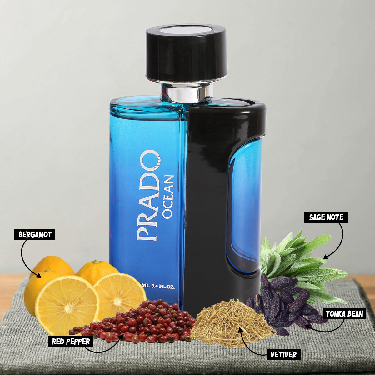Prado Ocean Spray Cologne Eau De Parfum For Men - 100ML/3.4 FL.OZ.