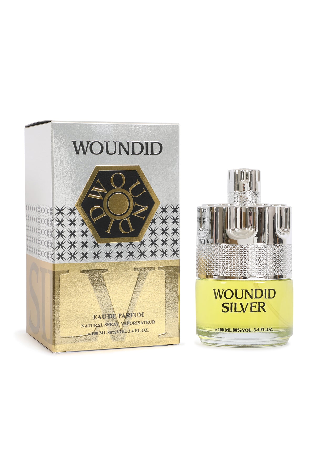 Woundid Silver Spray Cologne Eau De Parfum For Men - 100ML/3.4 FL.OZ
