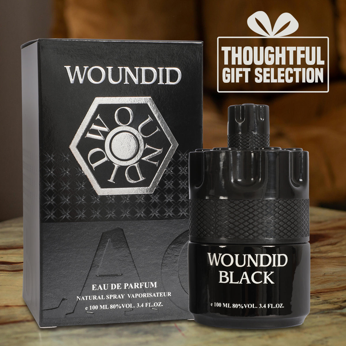 Woundid Black Spray Cologne Eau De Parfum For Men - 100ML/3.4 FL.OZ