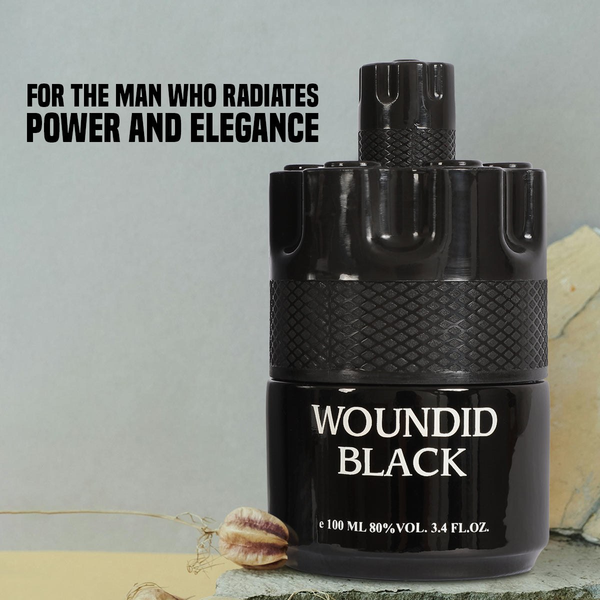 Woundid Black Spray Cologne Eau De Parfum For Men - 100ML/3.4 FL.OZ