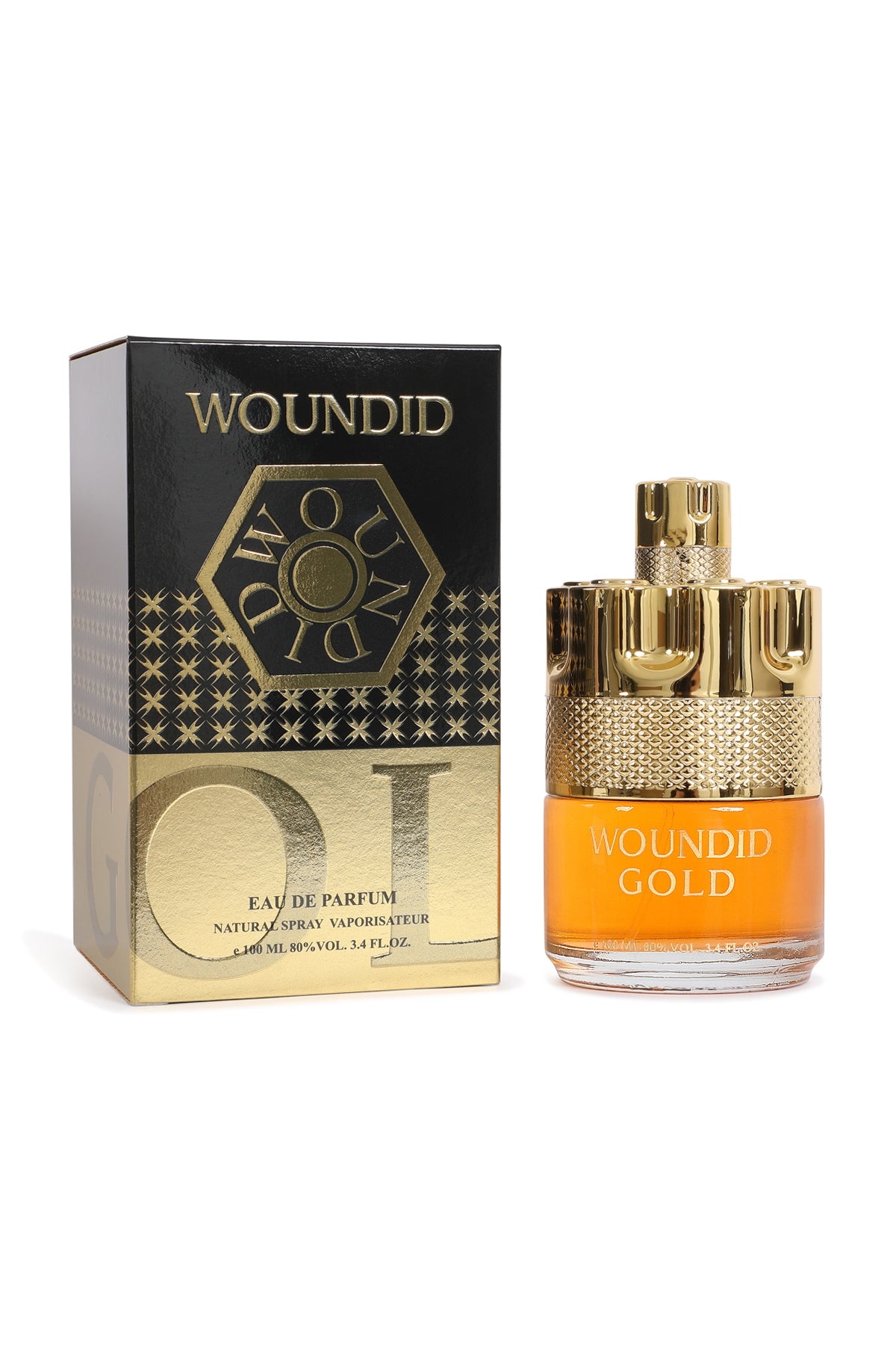 Woundid Gold Spray Cologne For Men 100ML/3.4 FL.OZ