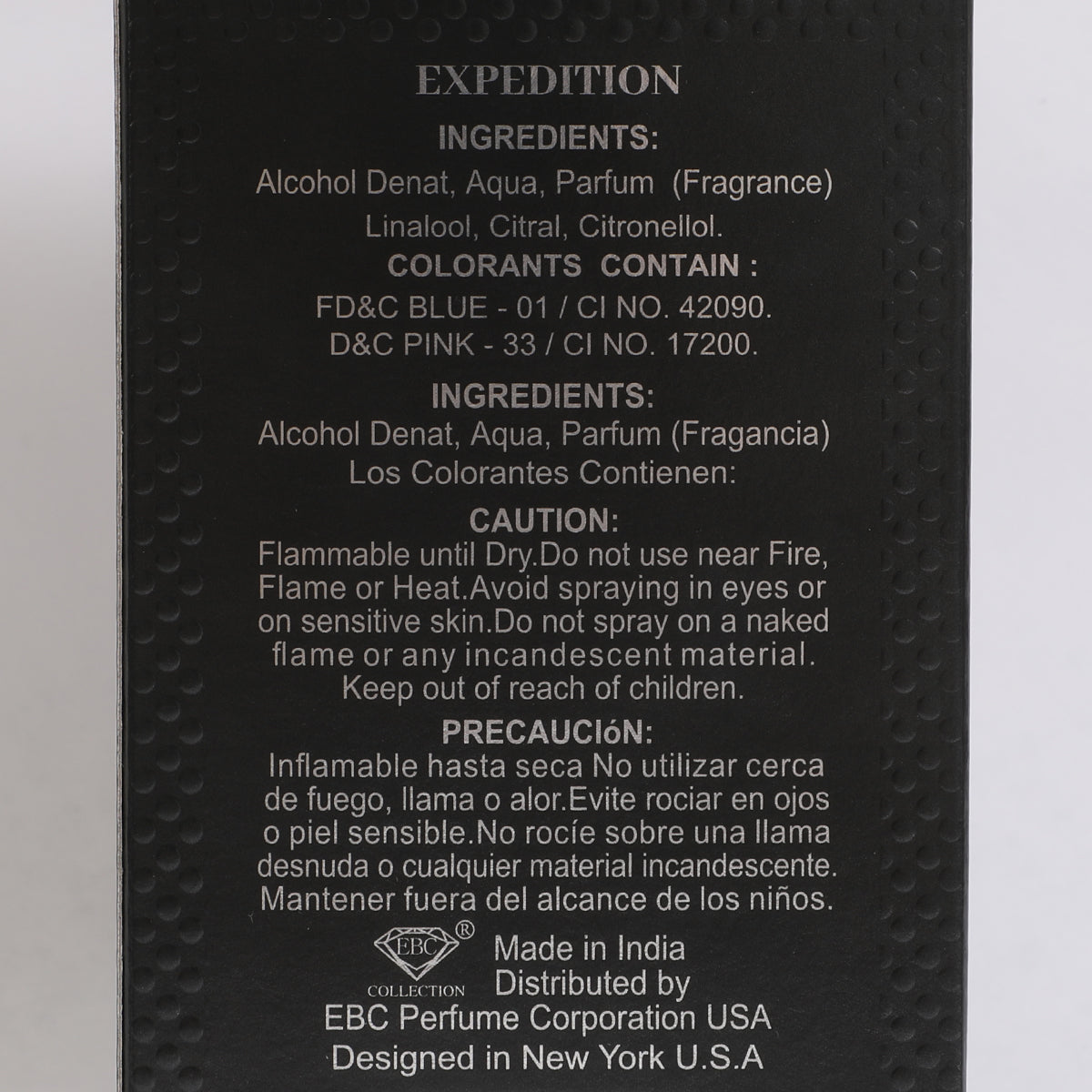 Expedition Spray Cologne Eau De Parfum For Men - 100ML/3.4 FL.OZ.