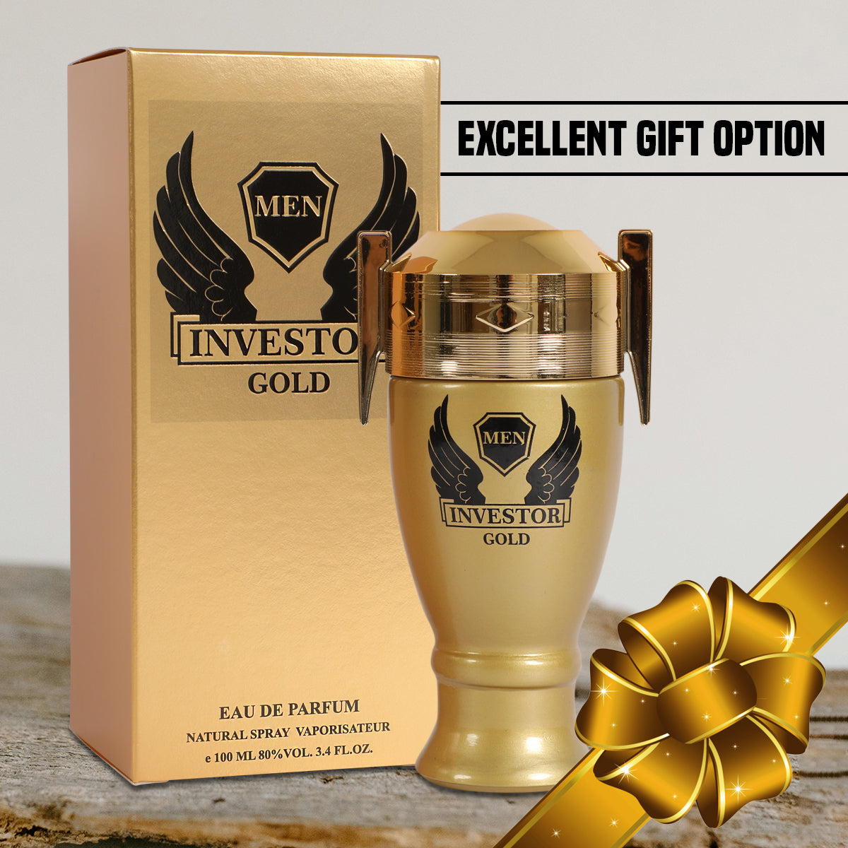 Investor Gold Spray Cologne Eau De Parfum For Men - 100ML/3.4 FL.OZ.