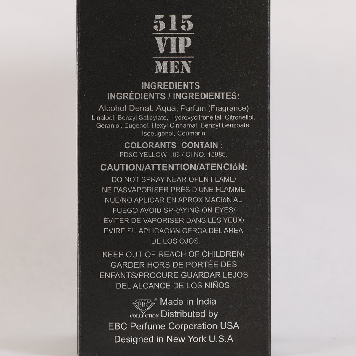 515 Vip Men Spray Perfume Eau De Parfum For Men - 100ML/3.4 FL.OZ.