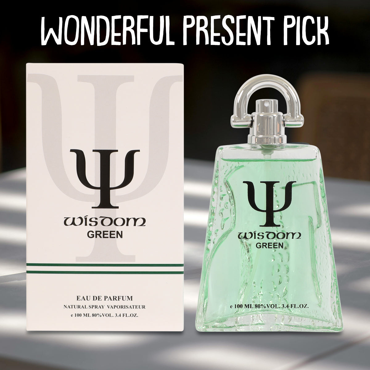 Wisdom Green Spray Perfume Eau De Parfum For Men - 100ML/3.4 FL.OZ.