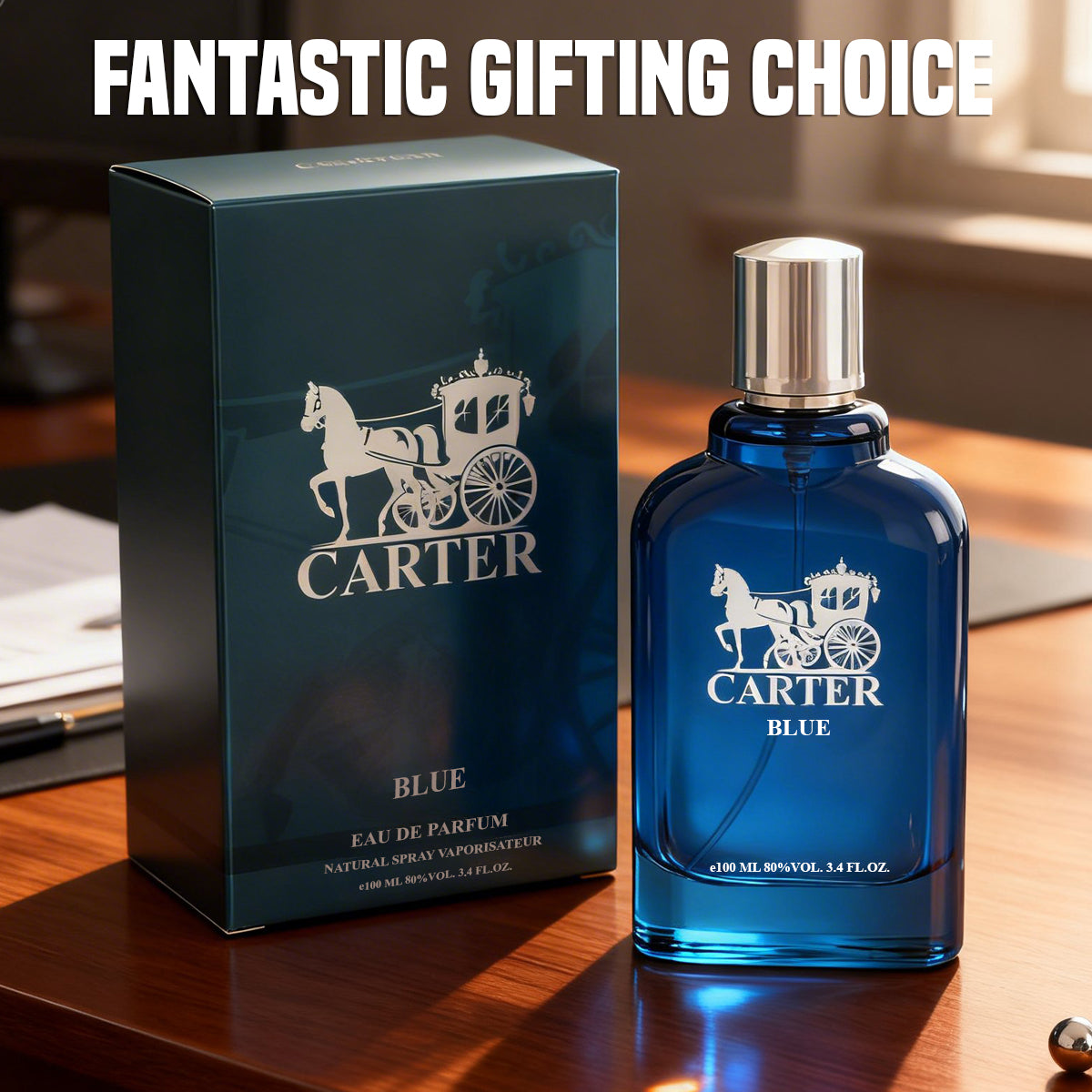 Carter Blue Spray Perfume Eau De Parfum For Men - 100ML/3.4FL.OZ.