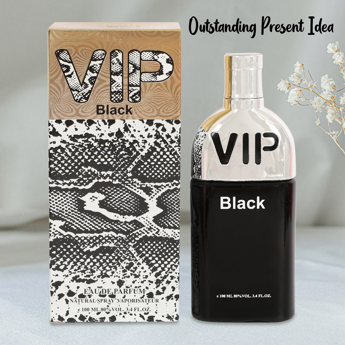 VIP Black Spray Perfume Eau De Parfum For Men - 100ML/3.4FL.OZ.
