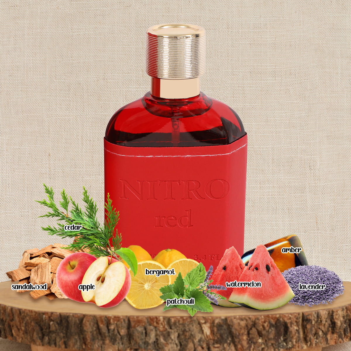 Nitro Red Spray Perfume Eau De Parfum For Men - 100ML/3.4FL.OZ.
