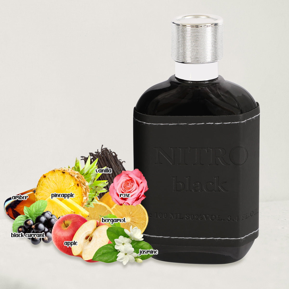 Nitro Black Spray Perfume Eau De Parfum For Men - 100ML/3.4FL.OZ.