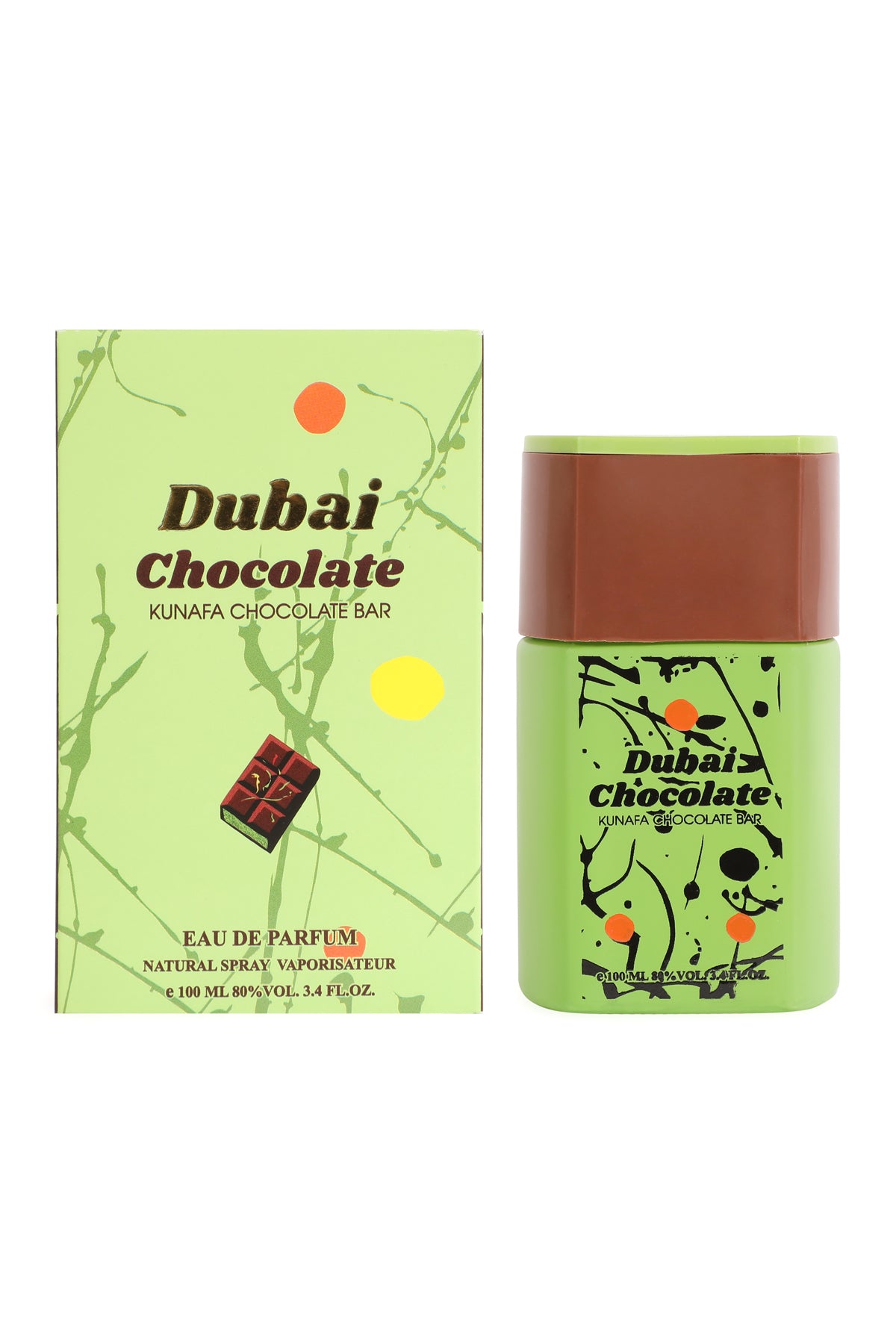 Dubai Chocolate Kunafa Chocolate Bar Spray Perfume Eau De Parfum For Men And Women - 100ML/3.4FL.OZ.